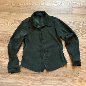 Olive Green Button-Up Shirt